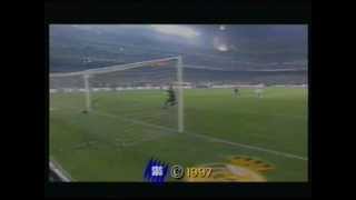 Seedorf half way goal Real Madrid 9798 [upl. by Hgiellek]