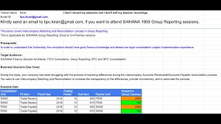 Intercompany Matching and Reconciliation  S4HANA Group Reporting [upl. by Cordalia]