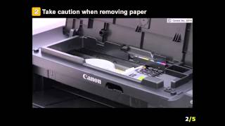 PIXMA iP8720iX6820 Removing a jammed paper inside the printer [upl. by Lenra723]