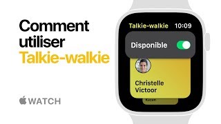 Apple Watch Series 4 — Comment utiliser Talkiewalkie — Apple [upl. by Crescint]