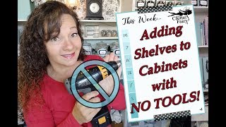 Adding shelves to cabinets with NO TOOLS [upl. by Weiman57]