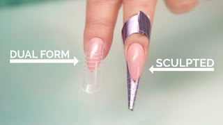 Dual Forms vs Sculpted Acrylic Nails [upl. by Nnaeed]