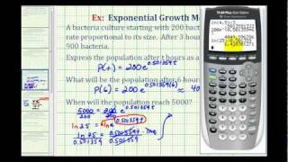 Ex Exponential Growth Function  Bacterial Growth [upl. by Akemej]