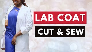 HOW TO MAKE A LAB COAT  Cutting amp Stitching  Doctors lab coat  Doctors apron  Medical apron [upl. by Hollister]