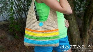 HOW to CROCHET BEGINNER HANDBAG  Easy DIY Tutorial Purse Bag Tote Pattern [upl. by Kironde]