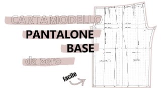 Tutorial CARTAMODELLO PANTALONE BASE SU MISURA da zero  SARA ARMELLIN [upl. by Mialliw885]