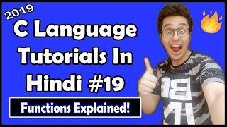 Functions In C C Tutorial In Hindi 19 [upl. by Olonam663]