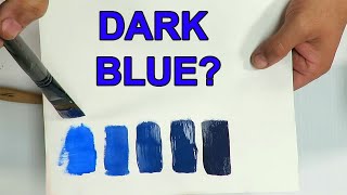 How To Make Dark Blue Paint At Home Easy From Blue and Red [upl. by Naawaj]