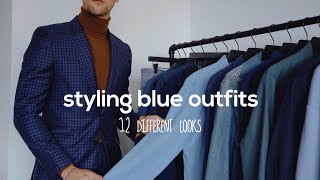 12 Ways to Style Blue Outfits  Monochromatic Fashion Inspiration [upl. by Nytsirt]