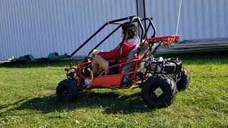 125cc GKG Go Kart Review And Drive Around Fully Automatic With Reverse [upl. by Geraldine]