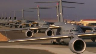 Travis AFB Mass Launch of Lockheed C5M Super Galaxy amp Boeing C17 [upl. by Hacker900]