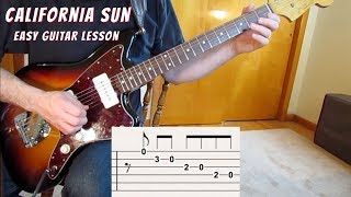 Easy Guitar Lesson California Sun tabs [upl. by Ravens]