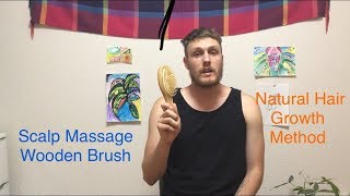 How To Massage Your Scalp With A Wooden Brush To Promote Hair Growth [upl. by Anuait]