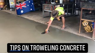 How to trowel concrete [upl. by Anairb]