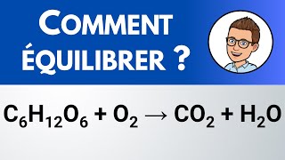 Comment équilibrer  C6H12O6  O2 → CO2  H2O combustion du glucose  PhysiqueChimie [upl. by Giltzow]