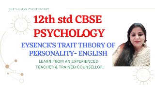 EYSENCKS PERSONALITY THEORYENGLISH [upl. by Eittod]