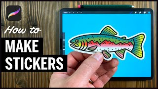 How to make STICKERS Procreate  Full Process [upl. by Lacim338]