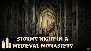 Stormy Night In A Medieval Monastery🙏  ASMR Ambience [upl. by Gae]