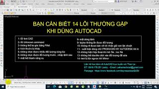 Cách xử lý 14 Lỗi AutoCad thường gặp bạn cần biết  Fix common autocad errors [upl. by Aiza209]