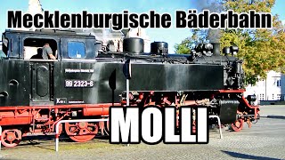 Mecklenburgische Bäderbahn Molli  Bad Doberan  Kühlungsborn  Dampfeisenbahn [upl. by Nylatsyrk]