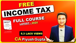 Free Income Tax Full Course in Hindi For Beginners  Learn Income Tax Return Filing Online 2024 [upl. by Dagley]