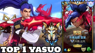 Wild Rift Top 1 Yasuo Soul Fighter Skin Gameplay Rank Sovereign [upl. by Jamie]