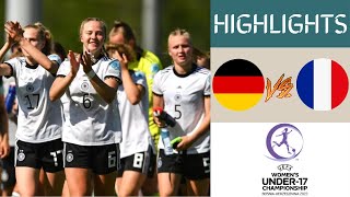 Germany vs France UEFA Womens U17 Championship Highlights [upl. by Gray]