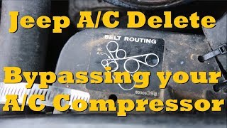 Jeep AC Compressor Delete  New Belt Routing [upl. by Mariande111]