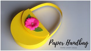 How To Make Paper Handbag EASY Paper Craft Ideas [upl. by Latia]