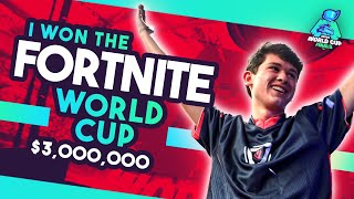 I WON THE FORTNITE WORLD CUP  3000000 [upl. by Anirak]