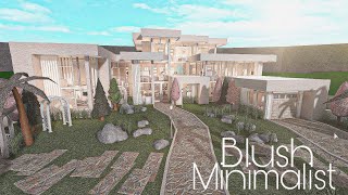 ROBLOX BLOXBURG Mansion Modern Blush House  House Build [upl. by Kopple]