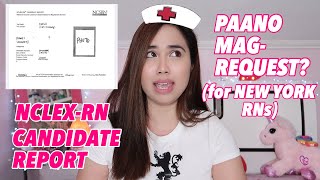 HOW I REQUESTED MY NCLEX CANDIDATE REPORT or PASS LETTER FROM NEW YORK NYSED  Gail Lim RN [upl. by Elwood]