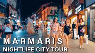 Marmaris Nightlife City Center Tour Turkey 4K [upl. by Sender613]