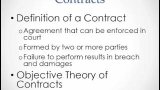 Business Law Introduction to Contracts [upl. by Trow]