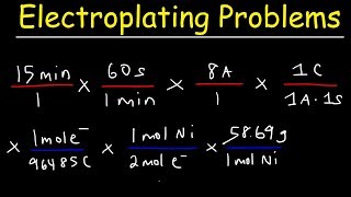 Electrolysis amp Electroplating Practice Problems  Electrochemistry [upl. by Sugna]