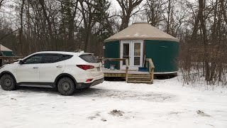 Winter Yurt Camping At Pinery Provincial Park [upl. by Lednahc259]