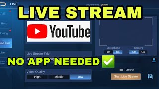 How To Live Stream Mobile Legends in YouTube Using Your Phone [upl. by Brande101]