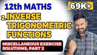 Class 12 Maths NCERT Ex 2Miscellaneous Solutions Part 2  Ch 2 Inverse Trigonometric Functions [upl. by Aihseya]