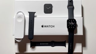 Apple Watch SE Unboxing Space Grey Aluminum 44mm [upl. by Ahset]