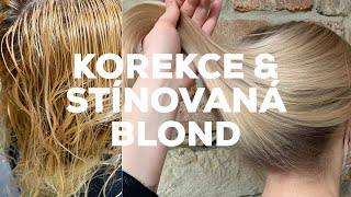 OPRAVA DOMÁCÍHO BARVENÍ  Stínování blond OČIMA KADEŘNÍKA [upl. by Ralat635]