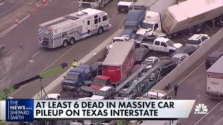 At least 6 dead in massive I35 wreck in Fort Worth Texas [upl. by Abbotson]