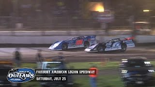 Highlights World of Outlaws Late Model Series Fairbury American Legion Speedway July 25th 2015 [upl. by Chatav]