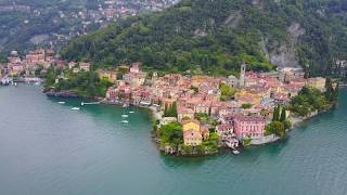 Varenna Lake Como Italy By Drone 4K [upl. by Liuqnoj]