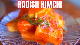 Korean Radish Kimchi CRUNCHY amp Highly ADDICTIVE SMALL BATCH RECIPE Kkakdugi 깍두기 🌱 kimchi [upl. by Aicire414]