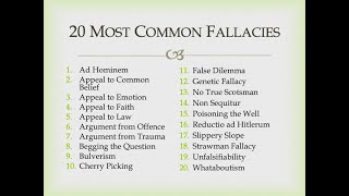 20 Most Common Logical Fallacies [upl. by Colt]