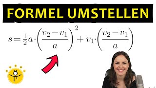 Physikalische FORMEL UMSTELLEN – schwierige Gleichung nach Variablen auflösen Physik [upl. by Anirtik807]