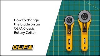 Blade Change  OLFA Straight Handle Rotary Cutter [upl. by Service552]