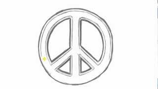 How to Draw PEACE Sign  Cool Things to Draw  MAT [upl. by Normalie529]