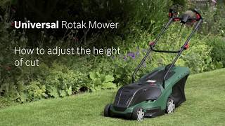 Bosch UniversalRotak How to adjust the height of cut [upl. by Awram]