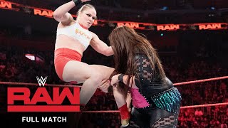 FULL MATCH  Ronda Rousey amp Natalya vs Nia Jax amp Tamina Raw Dec 31 2018 [upl. by Alaric]